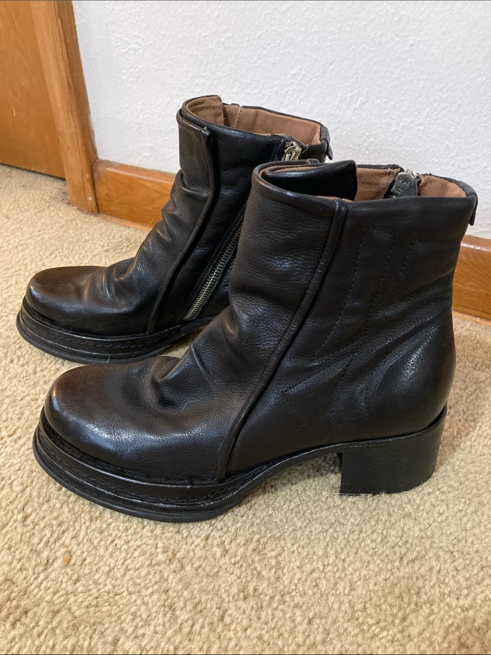 A.S.98 Black Combat Boots Size 7